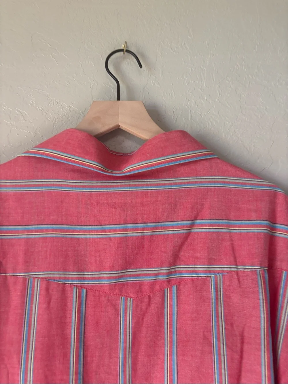 Wrangler Red Striped Casual Button Down Shirt